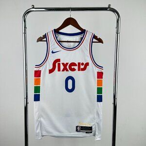 NBA 76ers City Edition #Maxey White Jersey